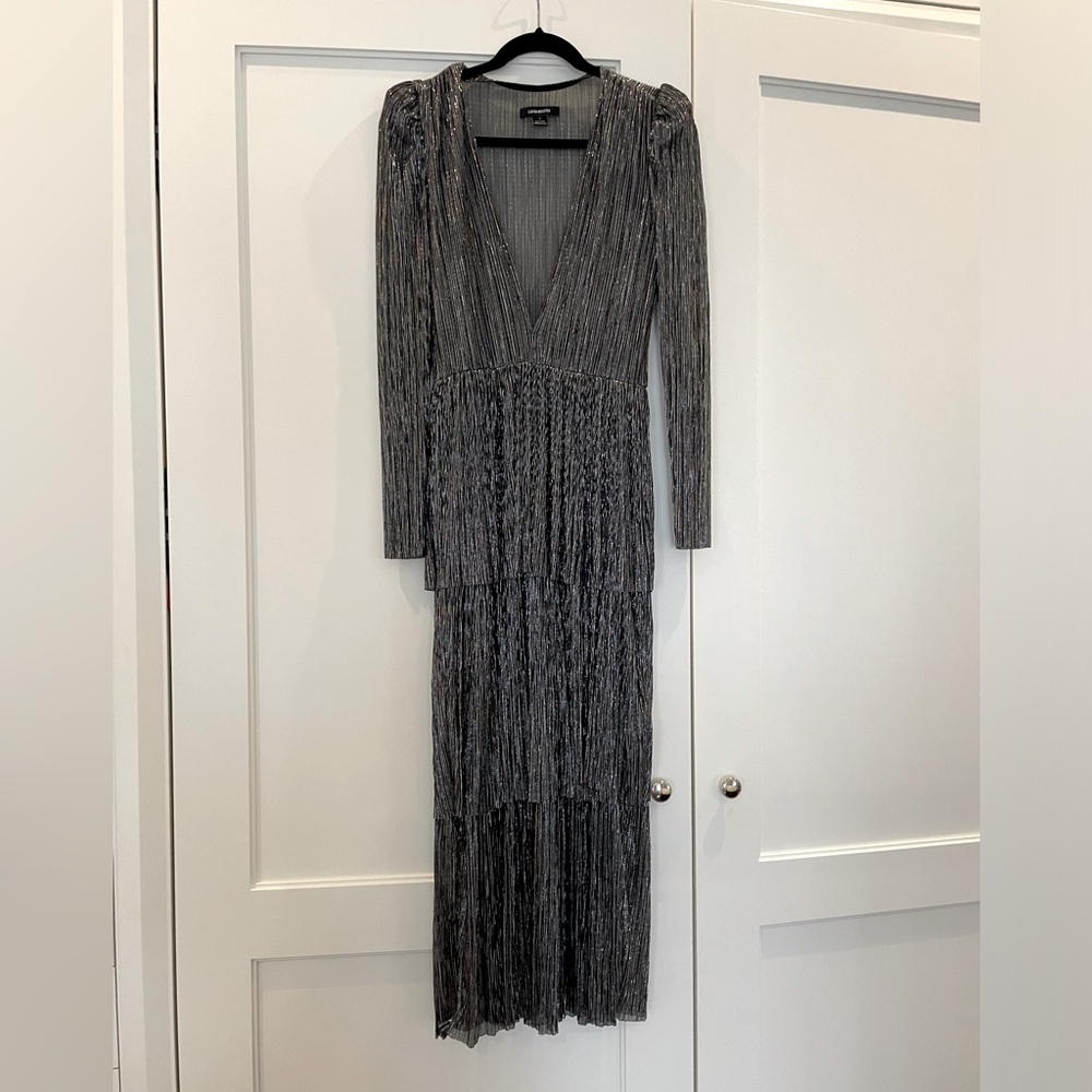 Sabina musayev black tie midi sparkle dress. Perfect for weddings!